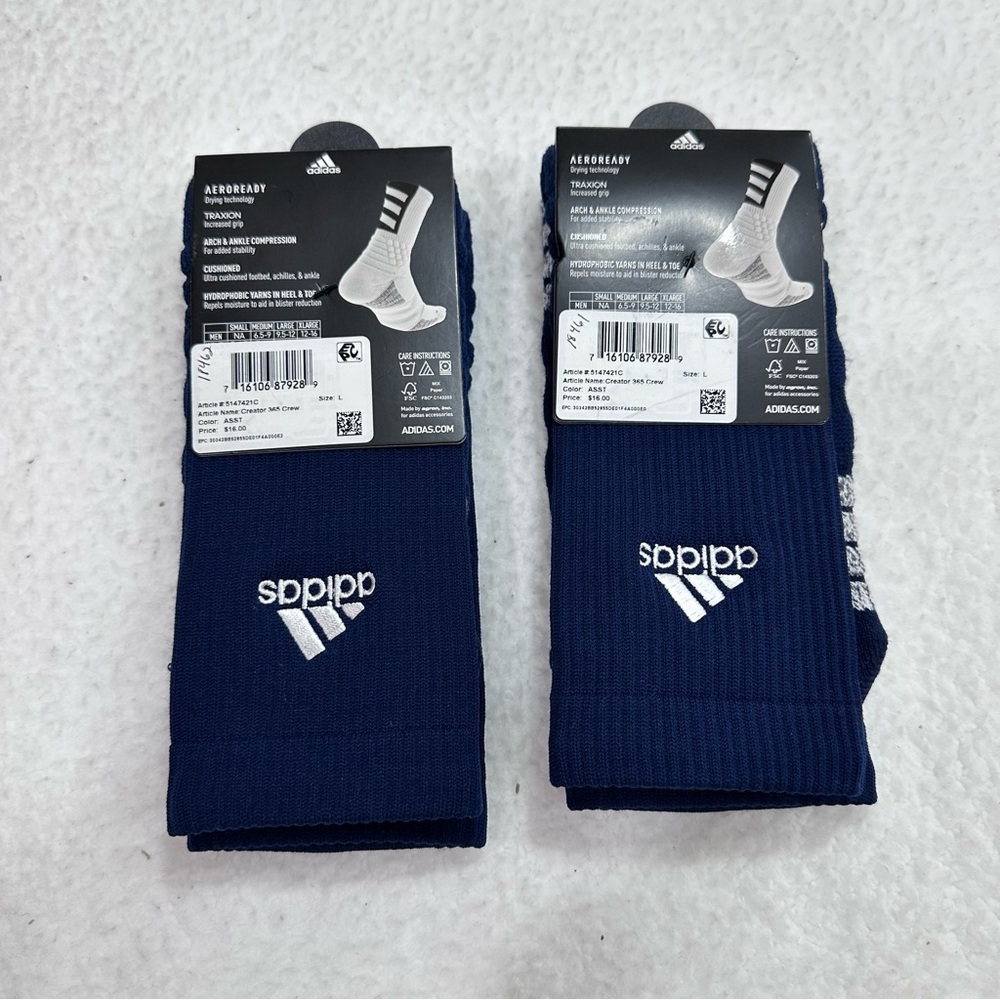 Navy Blue Adidas Socks - Picture 3 of 5
